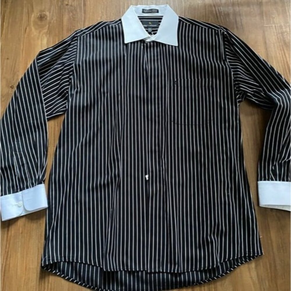 Stacy Adams Mens Button-Up Dress Shirt (Medium 15.5 32/33)